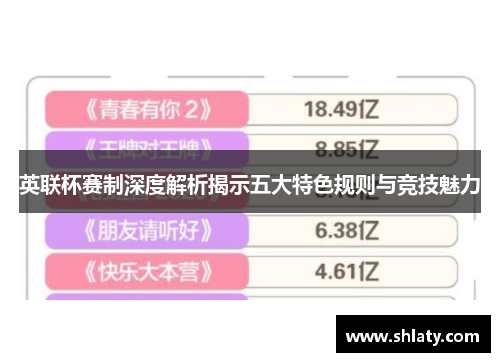 英联杯赛制深度解析揭示五大特色规则与竞技魅力